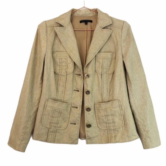 David Meister Jackets & Blazers - David Meister Linen Blend Jacket
